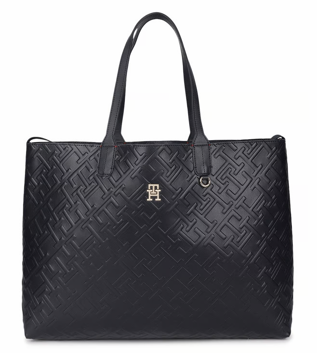 TOMMY HILFIGER Space Blue Textured Iconic Medium Tote